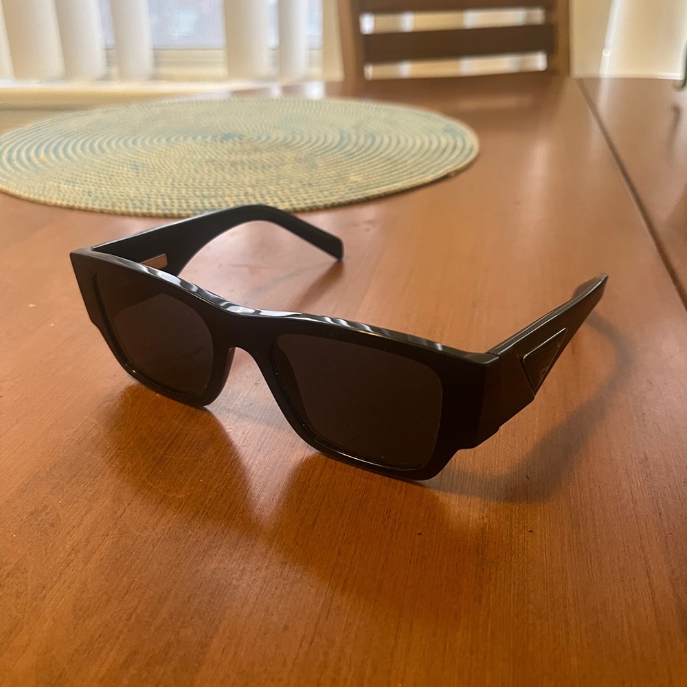 Prada Black Rectangular Sunglasses